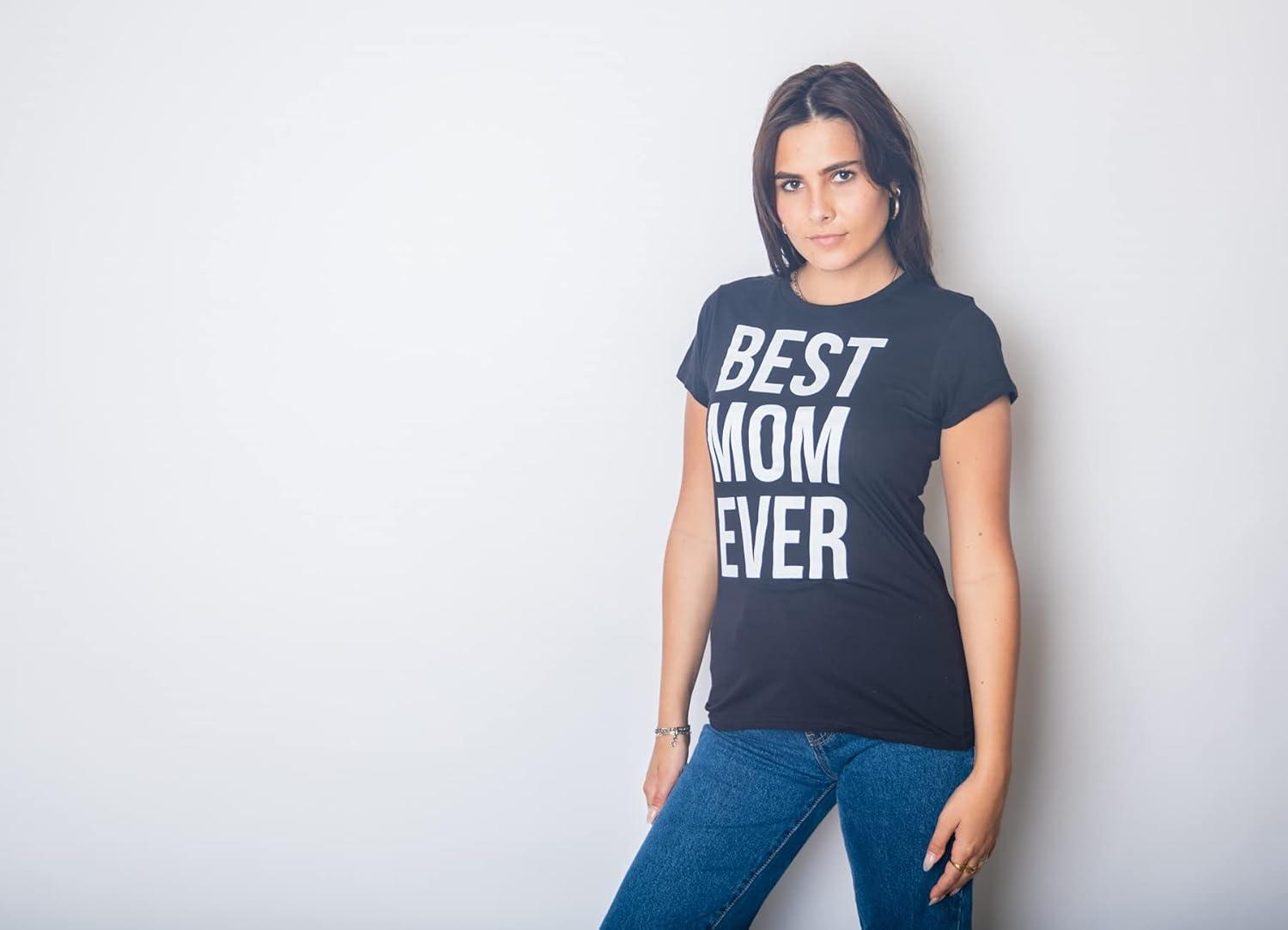 imageWomens Best Mom Ever T Shirt Funny Mama Gift Mothers Day Cute Life Saying TeesDark Heather Grey