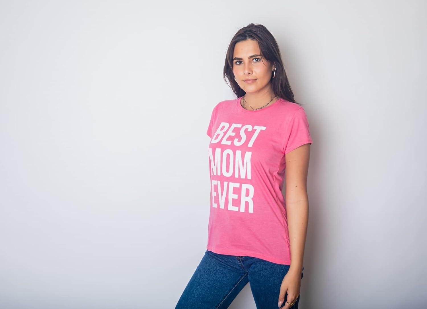 imageWomens Best Mom Ever T Shirt Funny Mama Gift Mothers Day Cute Life Saying TeesHeather Navy