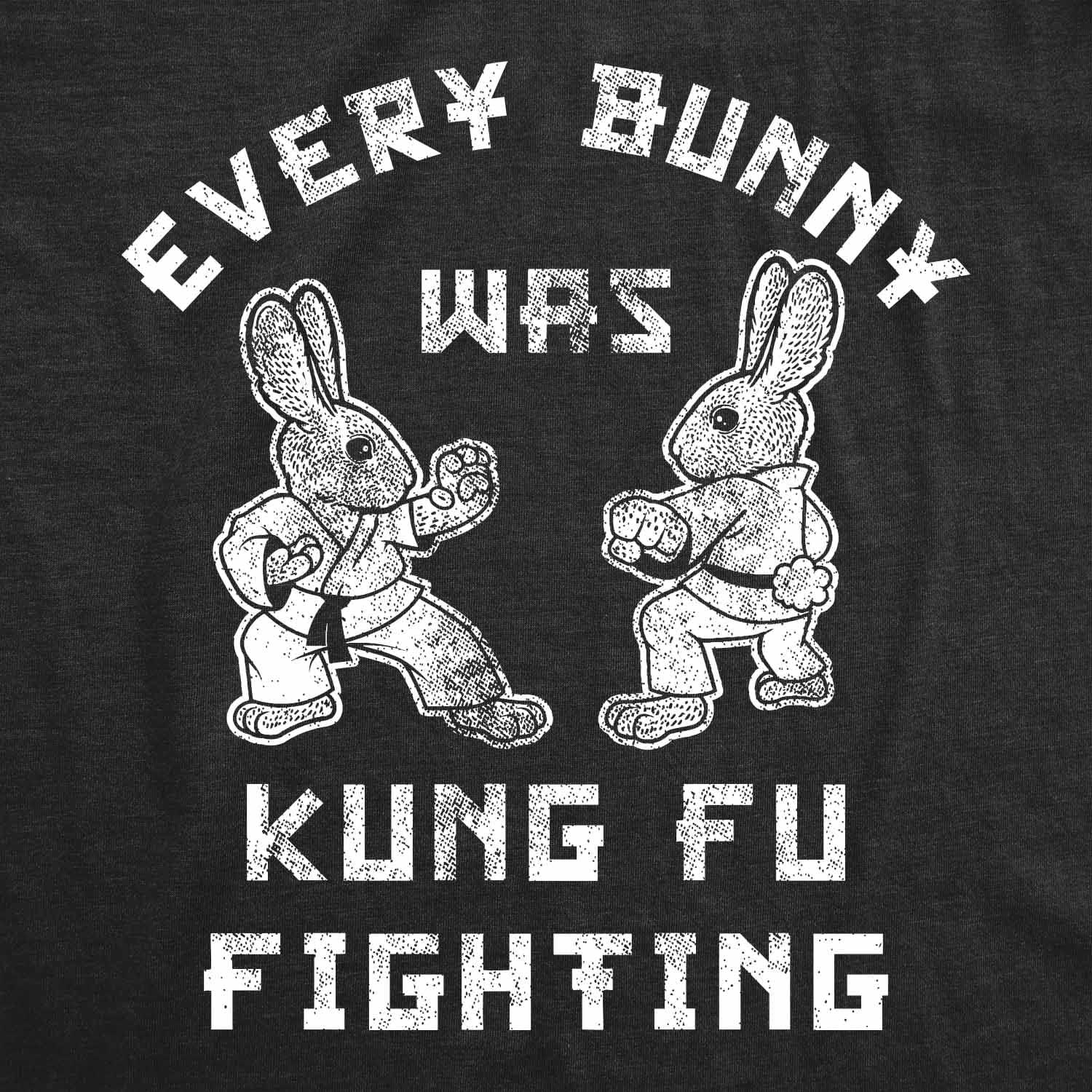 imageWomens Easter Bunny T Shirts Funny Easter Shirts for Women Cute Bunny TeesHeather Black Bunny Kung Fu