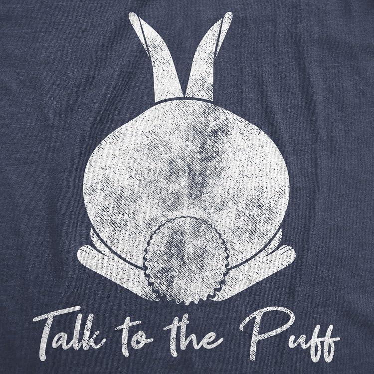imageWomens Easter Bunny T Shirts Funny Easter Shirts for Women Cute Bunny TeesHeather Navy Talk Puff