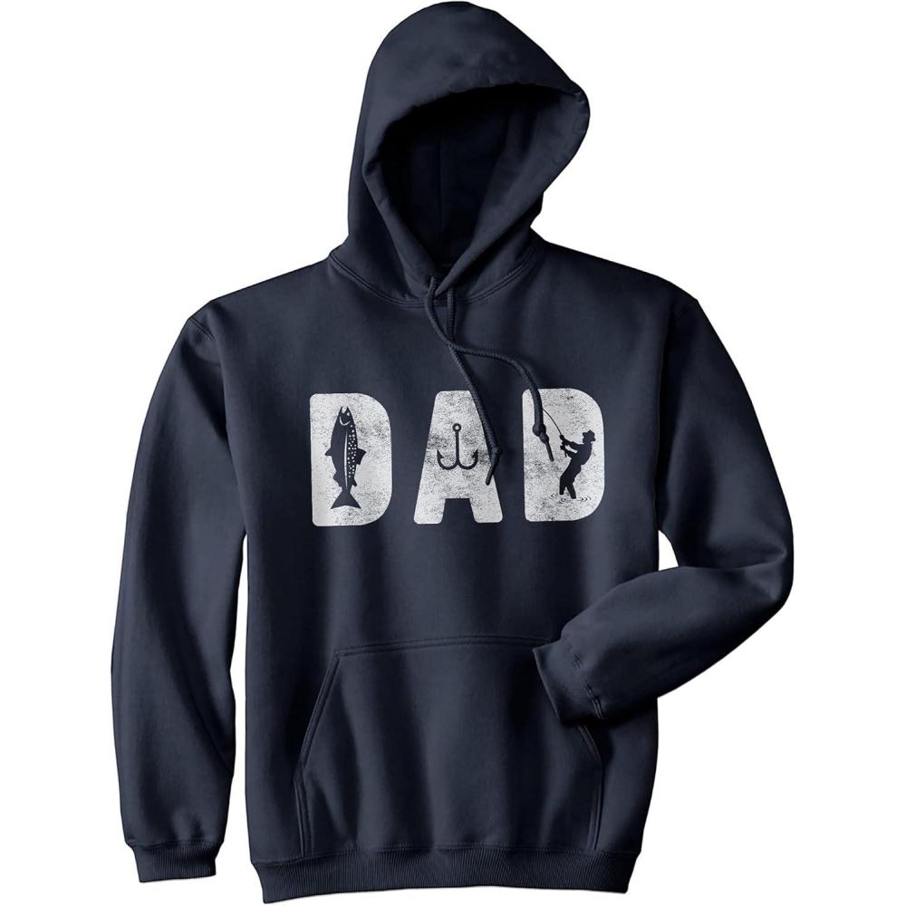 imageCrazy Dog TShirts Fishing Hoodies Funny and Sarcastic Unisex Hooded Sweatshirts for FishermenNavy Dad Fishing