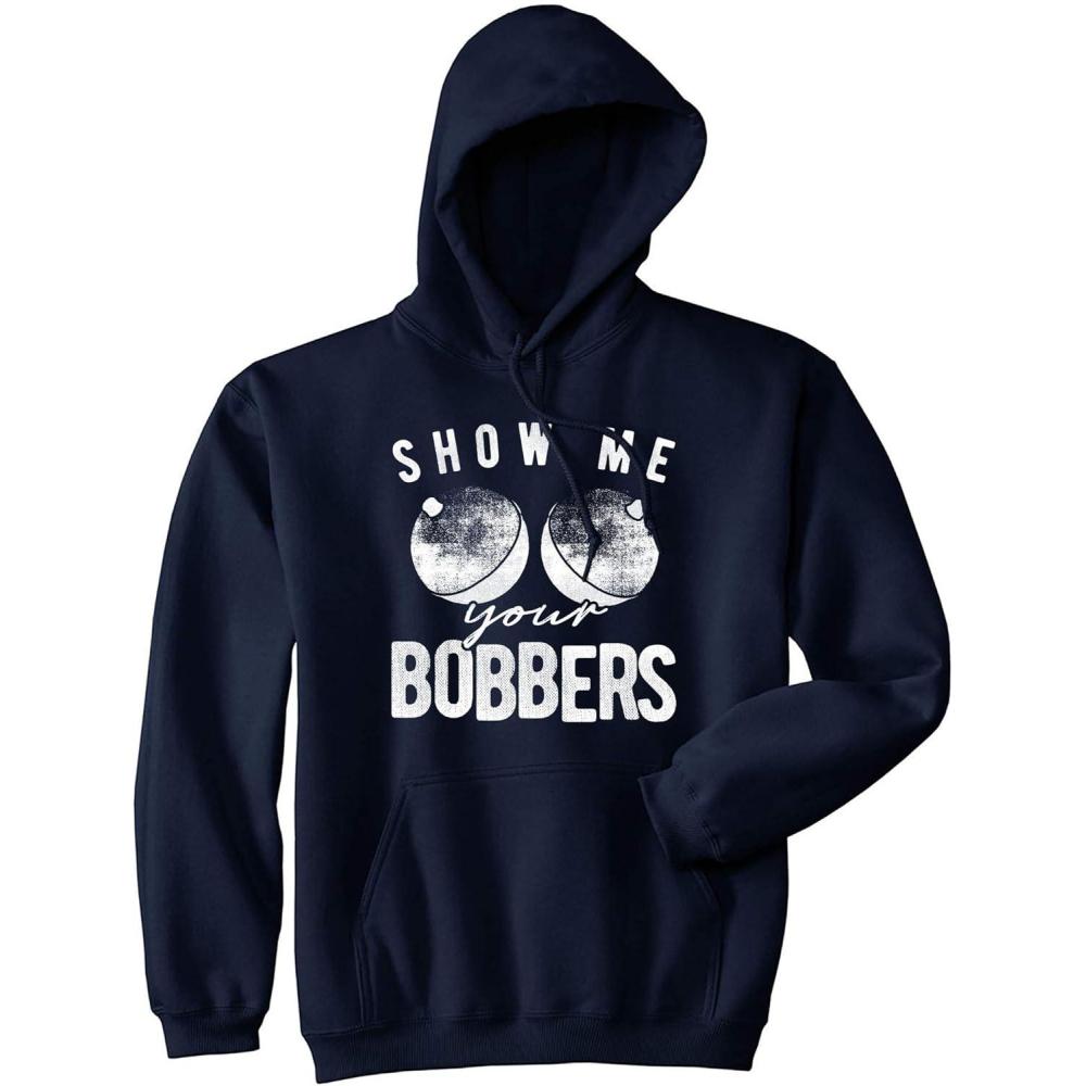 imageCrazy Dog TShirts Fishing Hoodies Funny and Sarcastic Unisex Hooded Sweatshirts for FishermenNavy  Show Bobbers