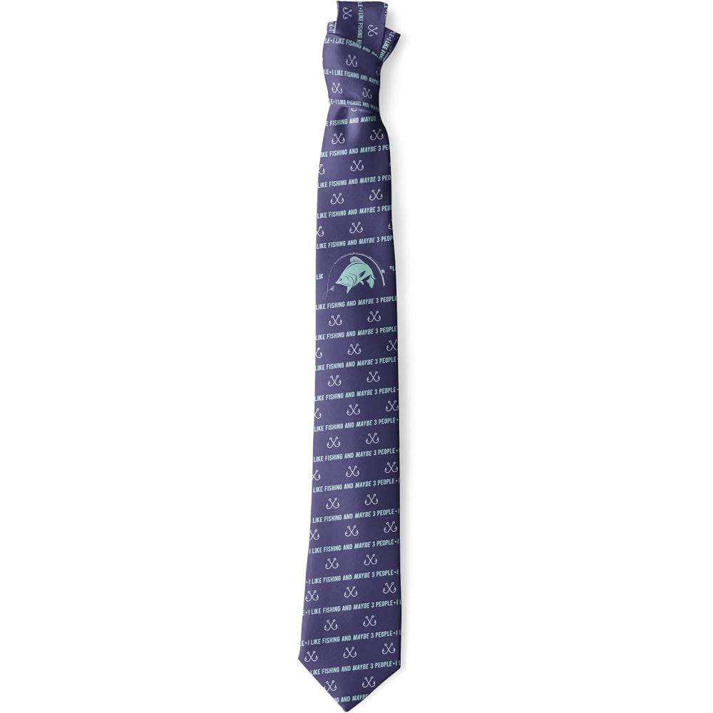 imageCrazy Dog TShirts Funny Sports Ties for Men Novelty Graphic Ties for Golf Fishing and Exercise GuysFishing 3 People