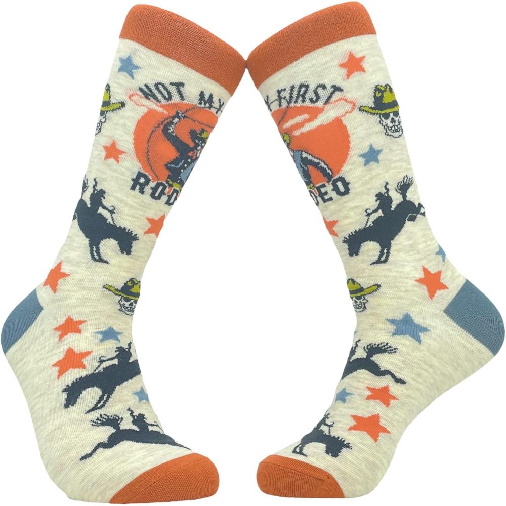 imageCrazy Dog TShirts Mens Funny Science Socks With Awesome Graphics for MenFirst Rodeo