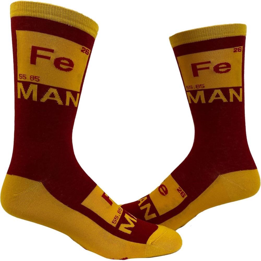 imageCrazy Dog TShirts Mens Funny Science Socks With Awesome Graphics for MenIron Science