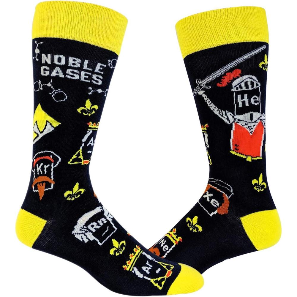 imageCrazy Dog TShirts Mens Funny Science Socks With Awesome Graphics for MenNoble Gases