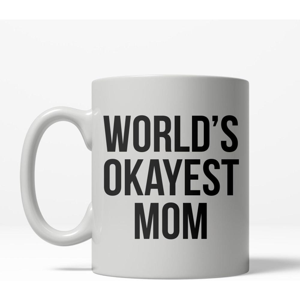 imageCrazy Dog TShirts Worlds Okayest Mom Funny Family Mothers Day Ceramic Coffee Drinking Mug 11oz CupOkayest Mom