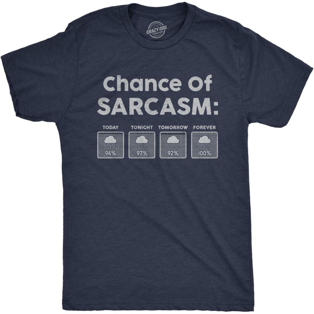 imageFunny Mens Shirts Sarcastic Tees with Funny Sayings and Cool Designs for GuysHeather Navy Chance Sarcasm