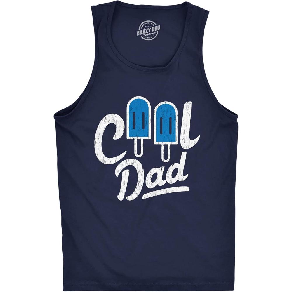 imageMens Cool Dad Popsicle Fitness Tank Funny Summer Fathers Day Appreciation Graphic TanktopNavy