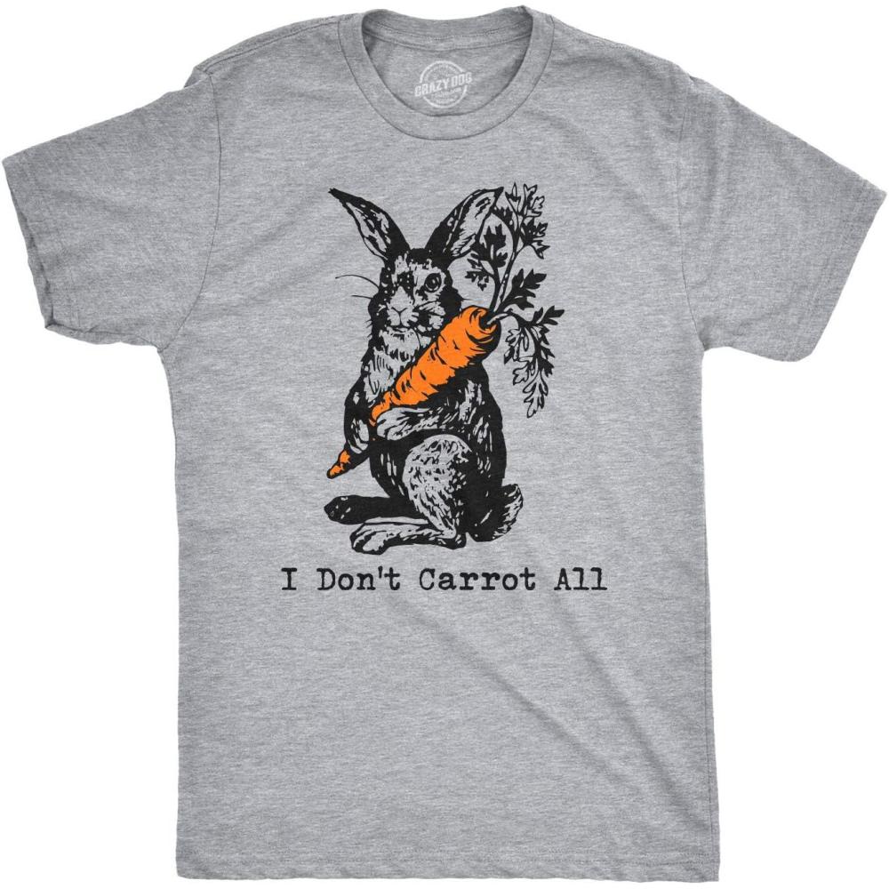 imageMens Easter Bunny T Shirts Funny Bunny Tees for Guys Easter Tees for MenLight Heather Grey Dont Carrot