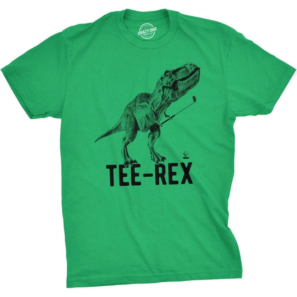 imageMens Funny Golfing T Shirts with Sarcastic Sayings Novelty Golf Tees for GuysHeather Green Tee Rex