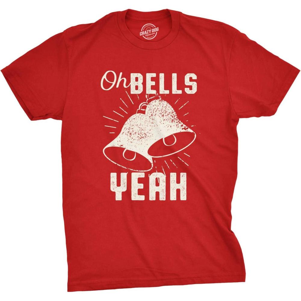 imageMens Oh Bells Yeah Funny Christmas T Shirt Festive Offensive Xmas TeeRed