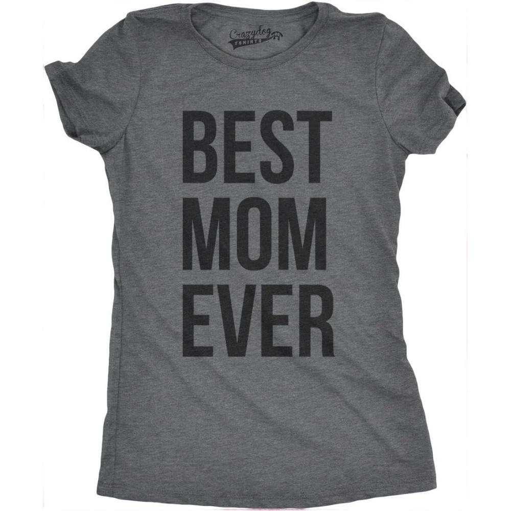 imageWomens Best Mom Ever T Shirt Funny Mama Gift Mothers Day Cute Life Saying TeesDark Heather Grey