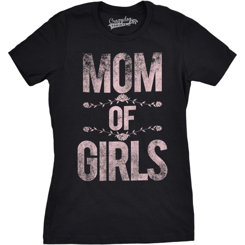 imageWomens Mama Squared Cubed T Shirts Funny Mom of Two Three or Four Tees for Mothers DayHeather Black Mom of Girls