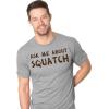Ask Me About My Bigfoot T Shirt Funny Graphic Sasquatch Flip Shirts Yeti Humor(Light Heather Grey)