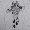 Ask Me About My Giraffe T Shirt Funny Animal Flip Cool Graphic Hilarious Tee(Light Heather Grey)
