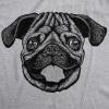 Ask Me About My Pug Face Flip T Shirt Funny Dog Dad Lover Owner Gift Hilarious(Light Heather Grey)