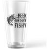 Beer Fishy Fishy Pint Glass Funny Fishing Drinking Saying Novelty Cup-16 oz Funny Drinking Glasses Fishing Cool Sarcastic Novelty Drinking Glasses White Standard