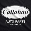 Crazy Dog Mens Callahan Auto Parts T Shirt Funny Graphic Novelty Tee(Black)