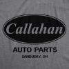 Crazy Dog Mens Callahan Auto Parts T Shirt Funny Graphic Novelty Tee(Dark Heather Grey)