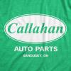 Crazy Dog Mens Callahan Auto Parts T Shirt Funny Graphic Novelty Tee(Heather Green)