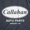 Crazy Dog Mens Callahan Auto Parts T Shirt Funny Graphic Novelty Tee(Heather Navy)