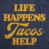 Crazy Dog Mens Funny Taco T Shirts Adult Humor Mexican Food Tees for Guys(Heather Navy – Tacos Help)