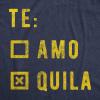 Crazy Dog Mens Funny Taco T Shirts Adult Humor Mexican Food Tees for Guys(Heather Navy – Te Amo)
