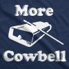 Crazy Dog Mens More Cowbell T Shirt Funny Novelty Tee(Heather Navy – More Cowbell)