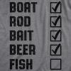Crazy Dog Mens T Shirt Funny Fishing Joke Tees Novelty Fisherman Shirts(Dark Heather Grey – List)