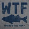 Crazy Dog Mens T Shirt Funny Fishing Joke Tees Novelty Fisherman Shirts(Dark Heather Grey – Wtf)