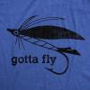 Crazy Dog Mens T Shirt Funny Fishing Joke Tees Novelty Fisherman Shirts(Heather Royal – Gotta Fly)