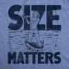 Crazy Dog Mens T Shirt Funny Fishing Joke Tees Novelty Fisherman Shirts(Light Heather Blue – Size Matters)