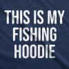 Crazy Dog T-Shirts Fishing Hoodies Funny and Sarcastic Unisex Hooded Sweatshirts for Fishermen(Navy – Fish Pocket)