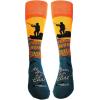 Crazy Dog T-Shirts Funny Mens Fishing Socks Cool Boat Crews for Anglers with Rods(Arm is in a Cast)