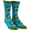 Crazy Dog T-Shirts Funny Mens Fishing Socks Cool Boat Crews for Anglers with Rods(Chance of Fishing)