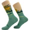 Crazy Dog T-Shirts Funny Mens Fishing Socks Cool Boat Crews for Anglers with Rods(F-off Im Fishing)