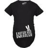 Crazy Dog T-Shirts Maternity Easter Egg Smuggler Bunny Ears Spring Pregnancy Announcement T Shirt