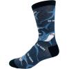 Crazy Dog T-Shirts Men’s Shark Socks Funny Sarcastic Shark Week Graphic Footwear for Men(Navy)