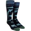 Crazy Dog T-Shirts Men’s Shark Socks Funny Sarcastic Shark Week Graphic Footwear for Men(Scuba Shark)
