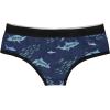 Crazy Dog T-Shirts Mommy Shark Womens Panties Funny Mothers Day Bikini Brief Graphic Underwear Girl(Blue)