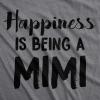 Crazy Dog Womens Funny Mom T Shirts Novelty Sports and Sarcastic Motherhood Tees for Amazing Moms(Dark Heather Grey – Happiness Mimi)
