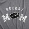 Crazy Dog Womens Funny Mom T Shirts Novelty Sports and Sarcastic Motherhood Tees for Amazing Moms(Dark Heather Grey – Hockey Mom)