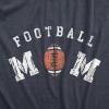 Crazy Dog Womens Funny Mom T Shirts Novelty Sports and Sarcastic Motherhood Tees for Amazing Moms(Heather Navy – Football Mom)