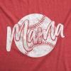 Crazy Dog Womens Funny Mom T Shirts Novelty Sports and Sarcastic Motherhood Tees for Amazing Moms(Heather Red – Baseball Mama)