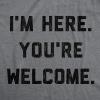 Funny Mens Shirts Sarcastic Tees with Funny Sayings and Cool Designs for Guys(Dark Heather Grey – Here Welcome)