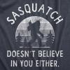 Funny Mens Shirts Sarcastic Tees with Funny Sayings and Cool Designs for Guys(Heather Navy – Sasquatch Believe)