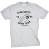 Great White Shark Tours T-Shirt Vintage Movie Boating Shirts Fishing Tees(Light Heather Grey)