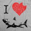 Kids’ I Love Sharks T Shirt Classic Youth Shark Bite Shirt Shark Tee(Light Heather Grey)