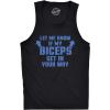 Let Me Know If My Biceps Get in The Way Tank Top Funny Workout Sleeveless Tee(Black)